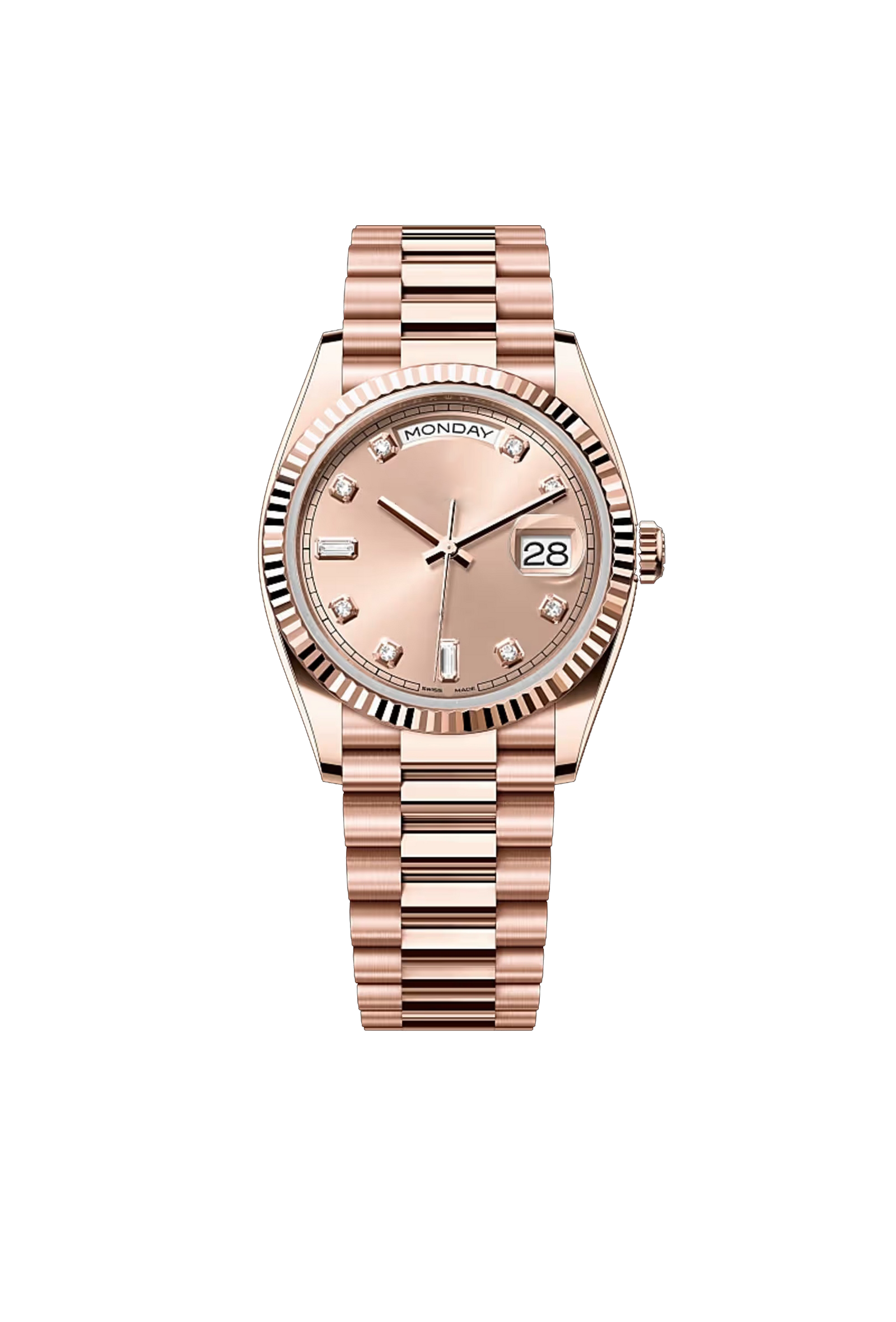 36 Gold Mother of Pearl Diamond Marker Watch