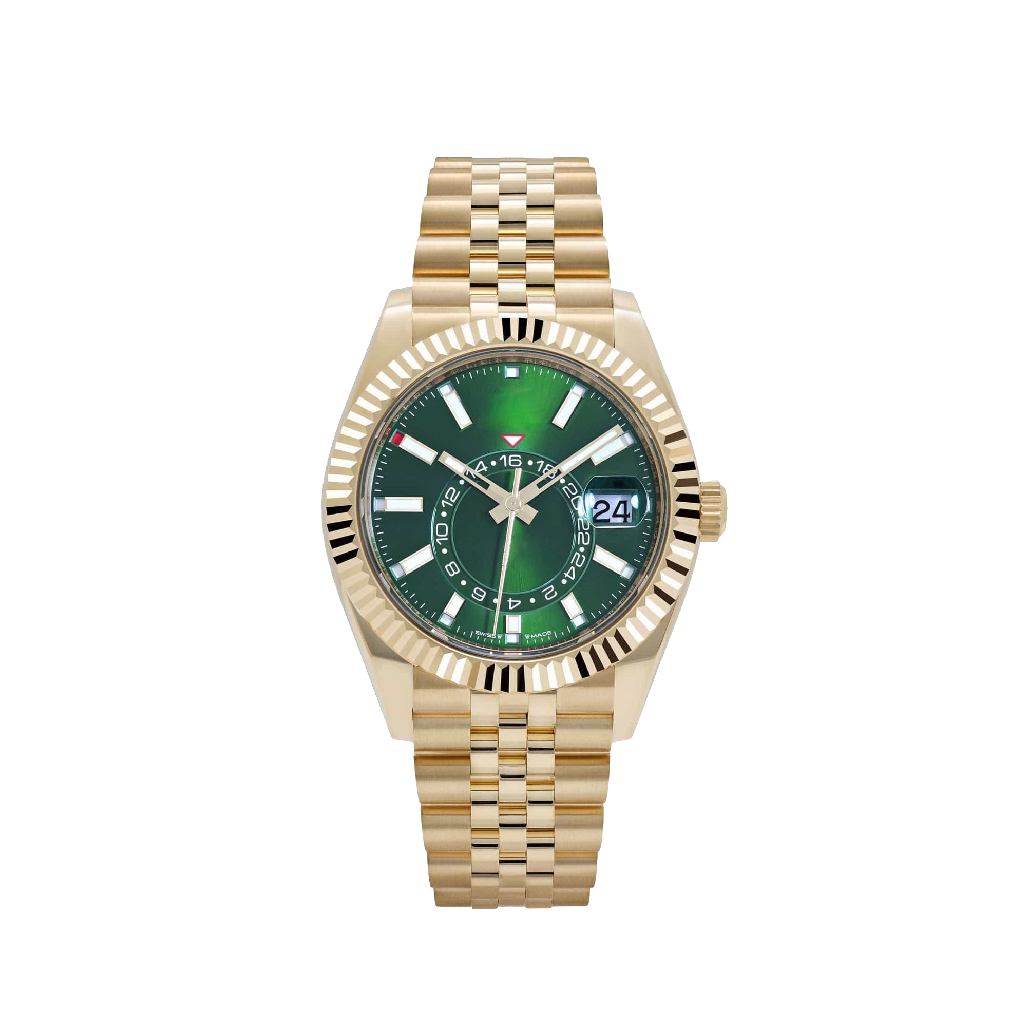 SKY .GOLD GREEN DIAL