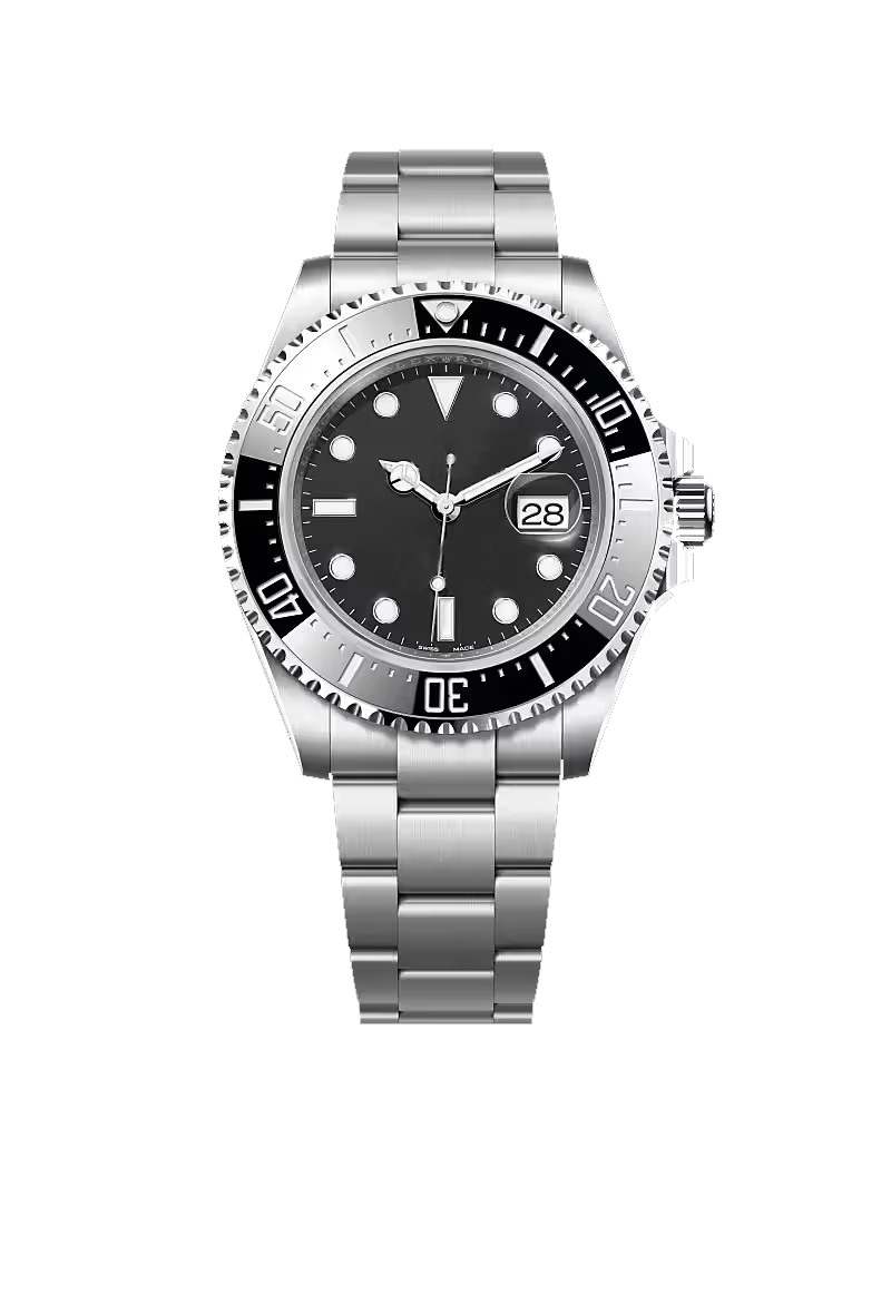 Black Dial Silver Stainless Steel Professional Dive Style Watch