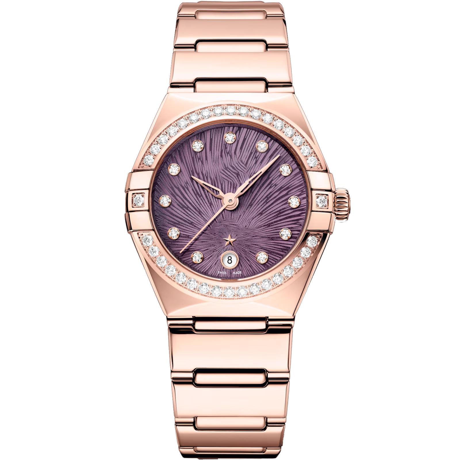 Aurelia Rose – Purple Crystal Dial Watch