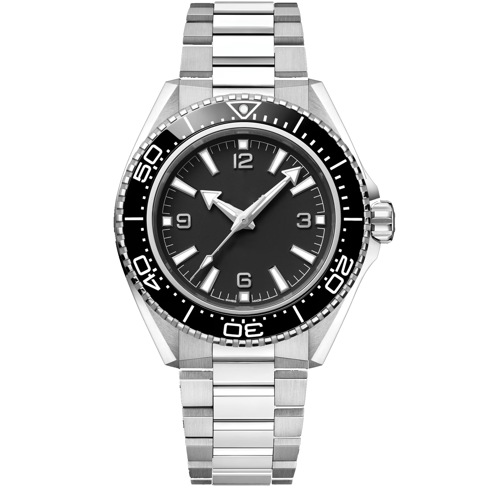 Premium Black Dial Stainless Steel Sports Watch