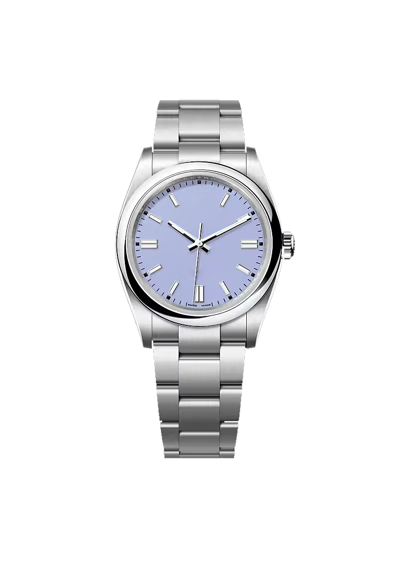 Lavender Blue Dial Silver Stainless Steel Classic Watch