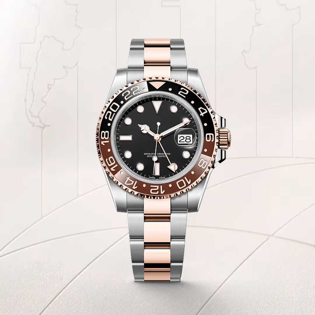 Men's Two-Tone Luxury Rose Gold Horizon Watch