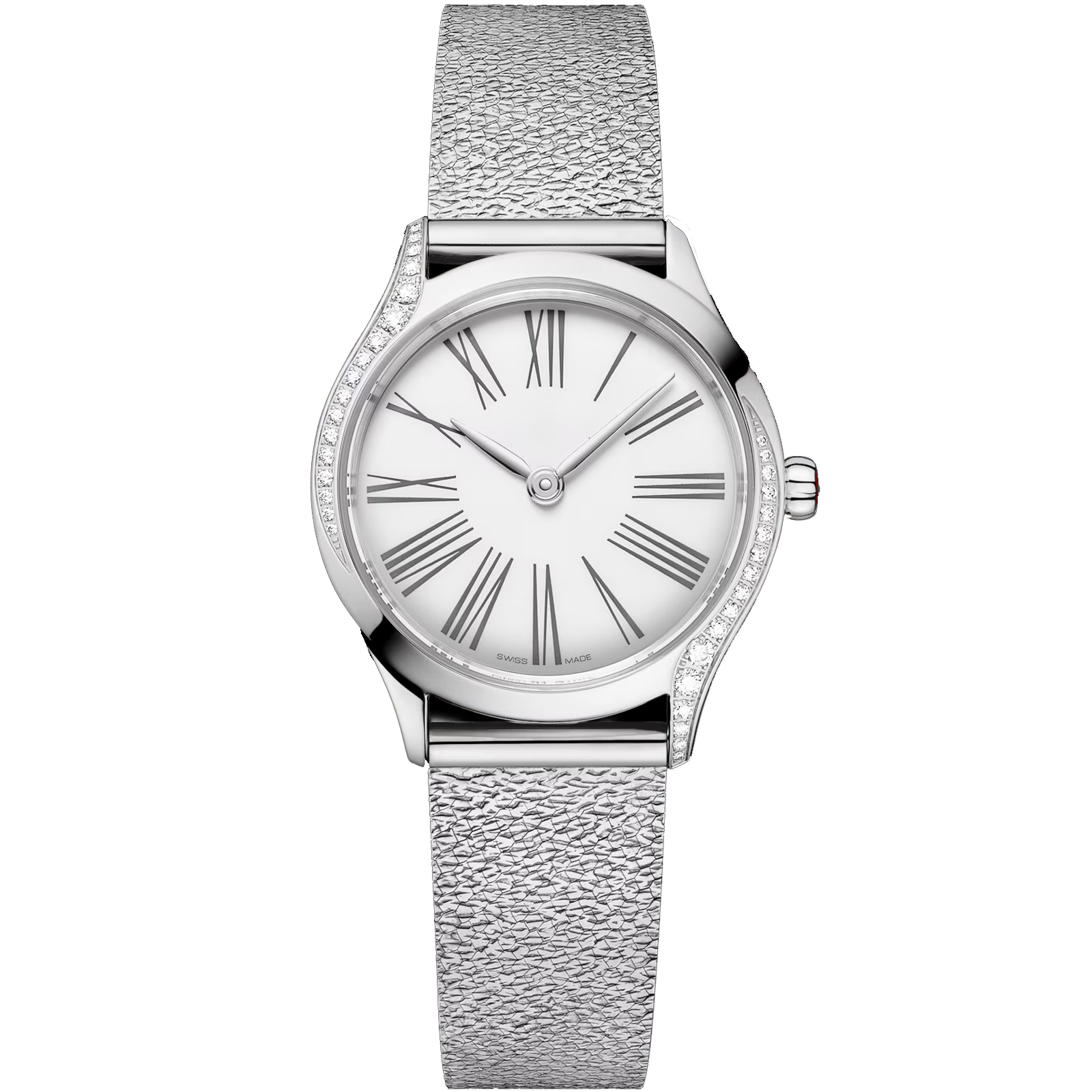 Classic Silver Roman Numeral Watch – White Dial