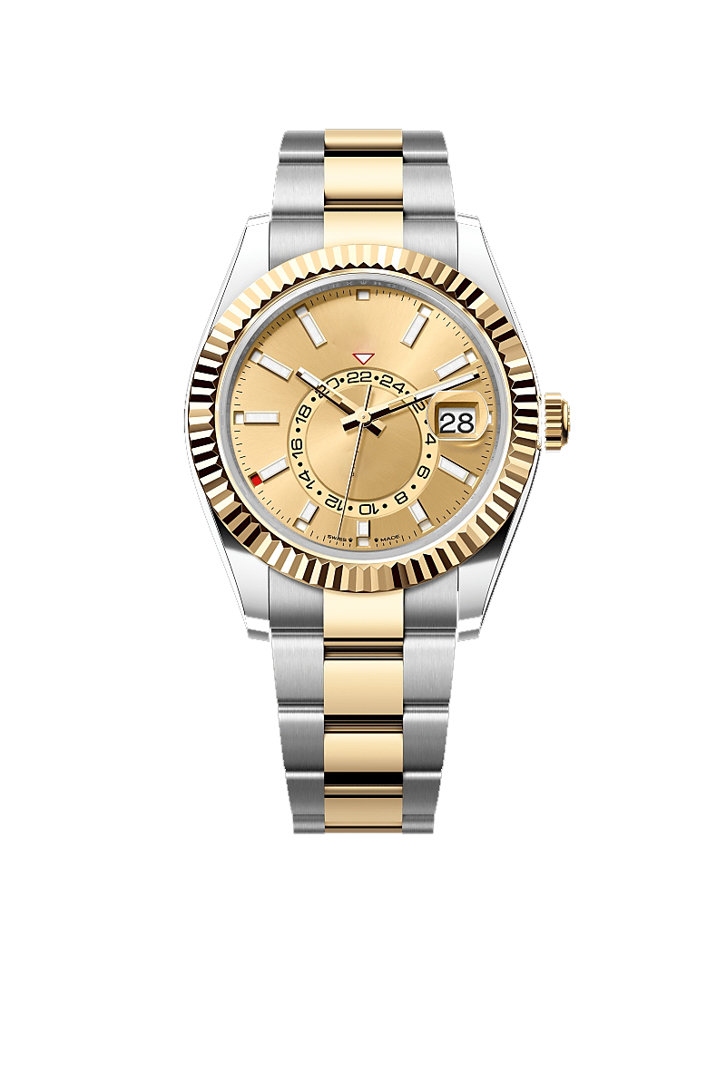 SKY GOLD WHITE DIAL