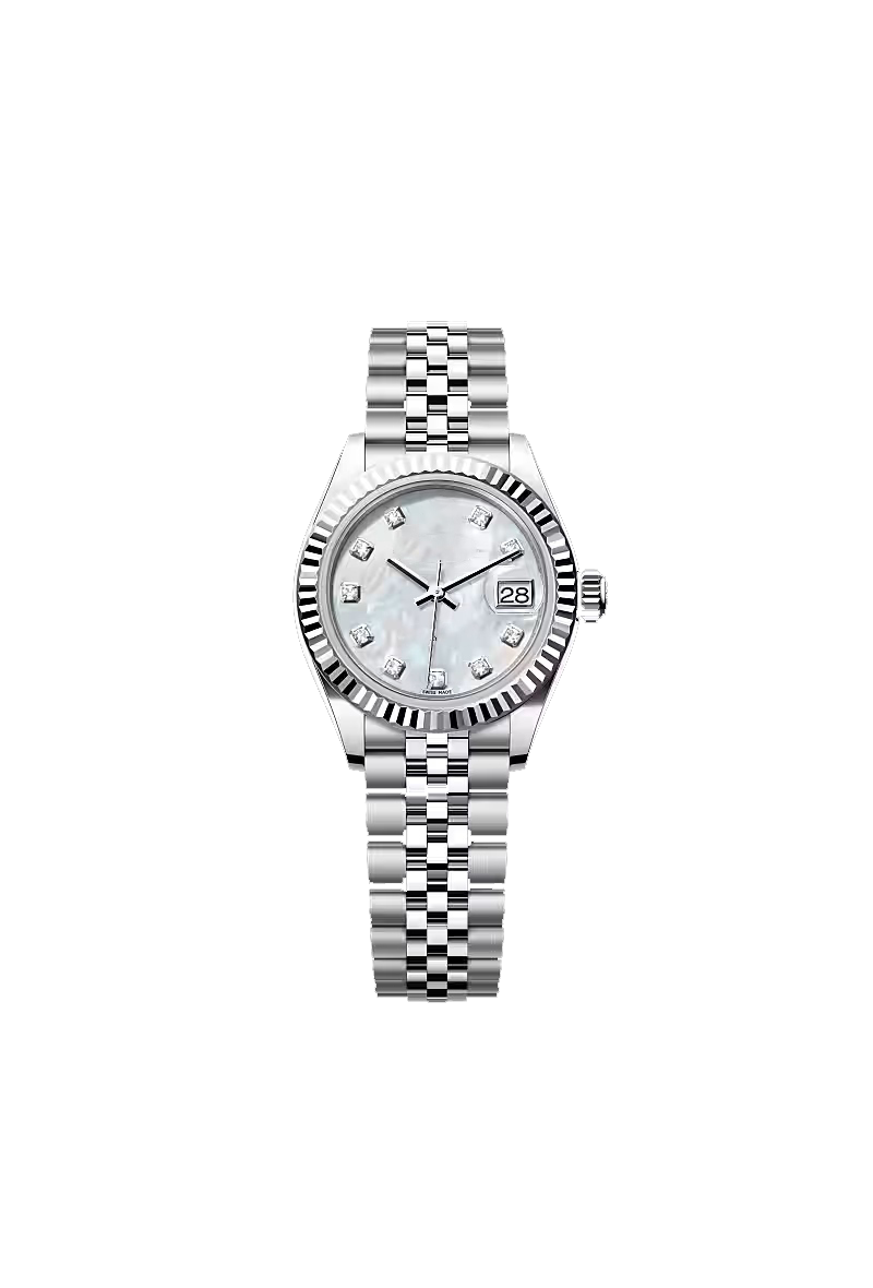 28 Diamond Marker Pearl Dial Watch