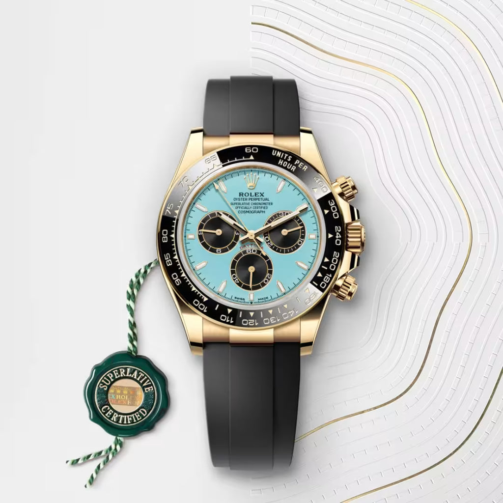 Ice Blue Gold Racing Chronograph Watch