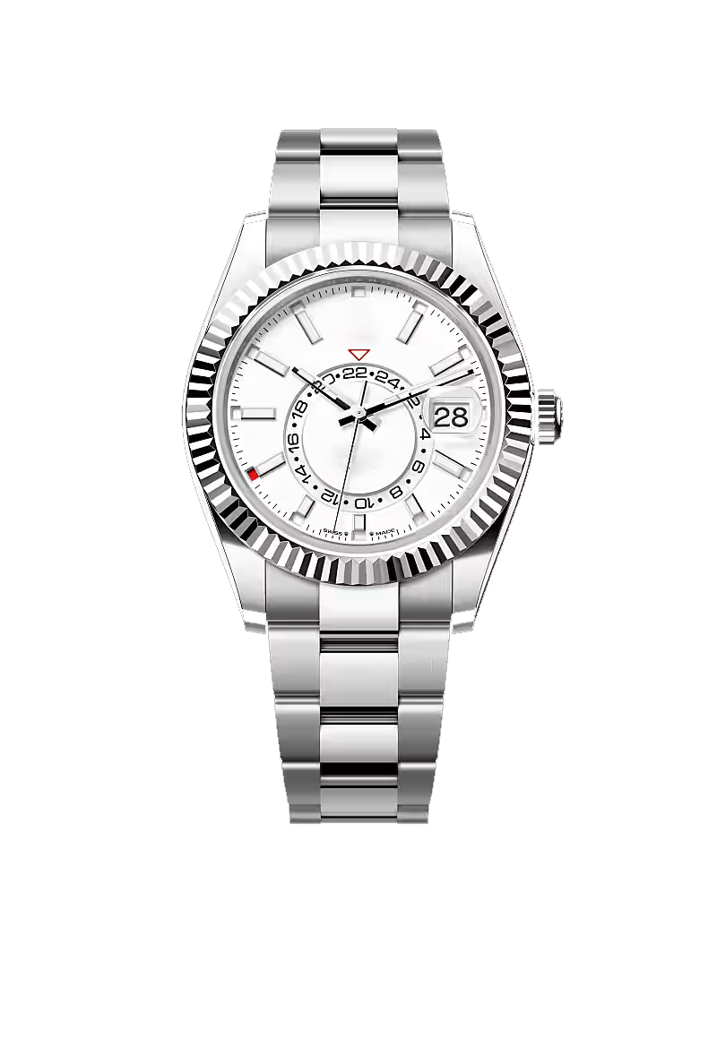 Silver White Dial Watch