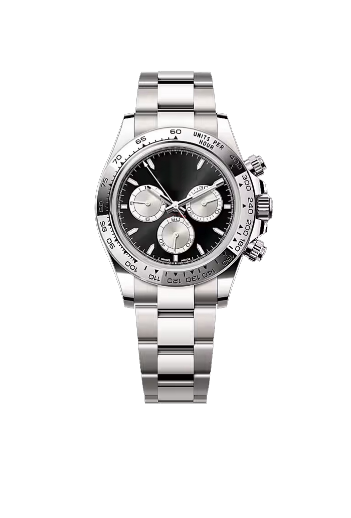 Black Dial Silver Stainless Steel Chronograph Watch
