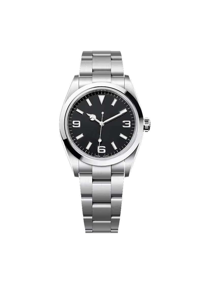 Black Dial Silver Stainless Steel Classic Sports Watch