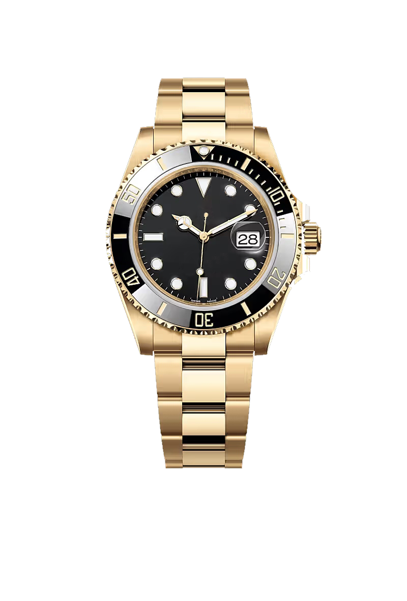 Black Dial Gold Stainless Steel Luxury Sports Watch