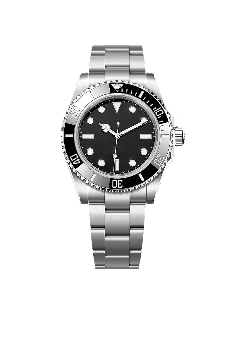 Black Dial Silver Stainless Steel Dive Style Watch