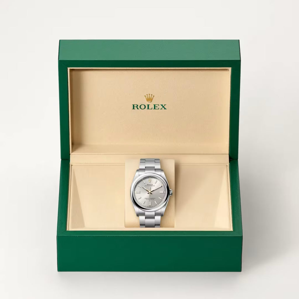 Oyster Perpetual 36 Silver Pearl Stainless Steel Watch