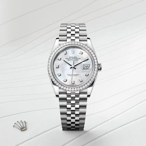 Datejust 36 Mother of Pearl Diamond Bezel Watch