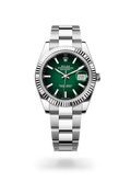 Datejust 41 Green Dial Smooth Bezel Watch