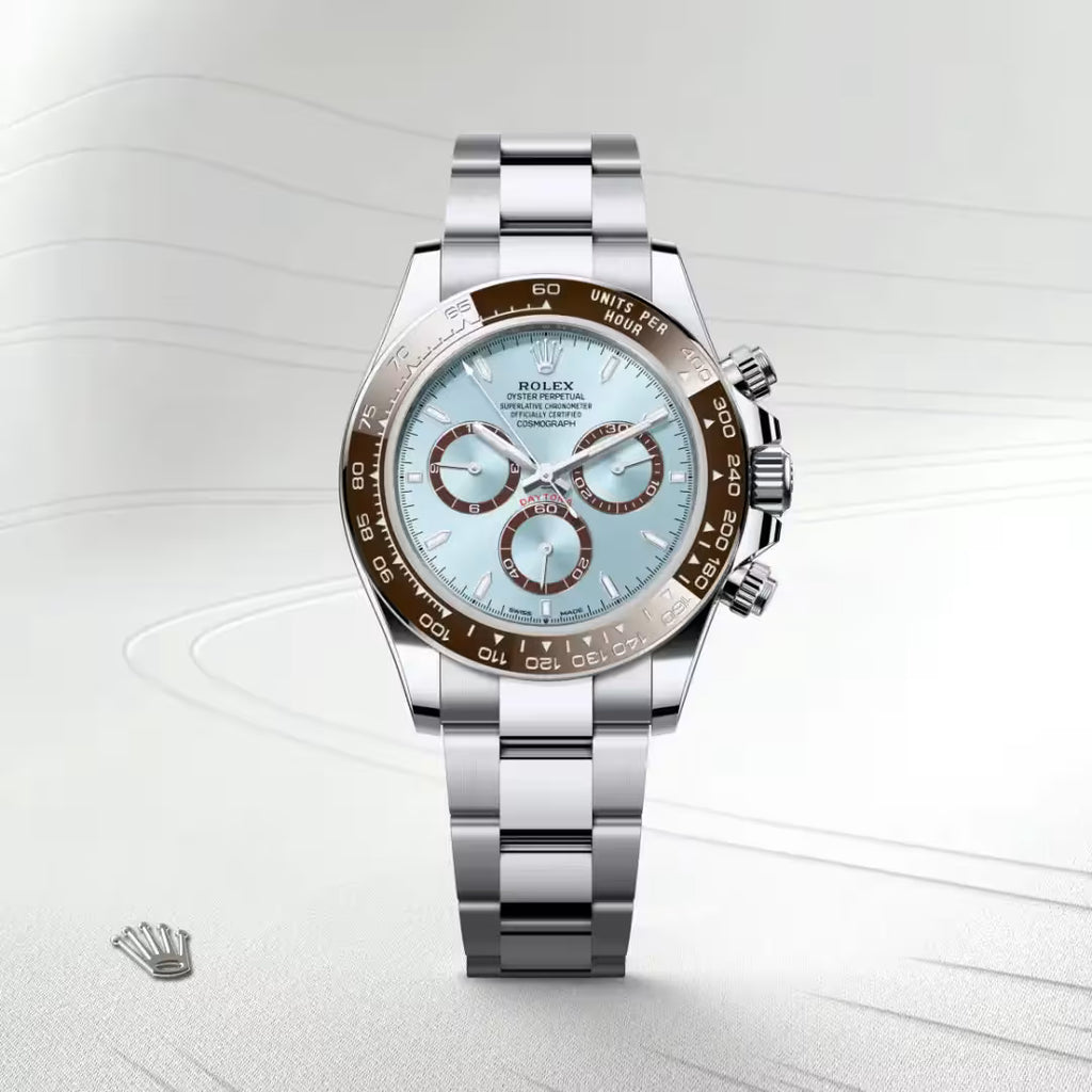 Luxury Ice Blue Chronograph Watch