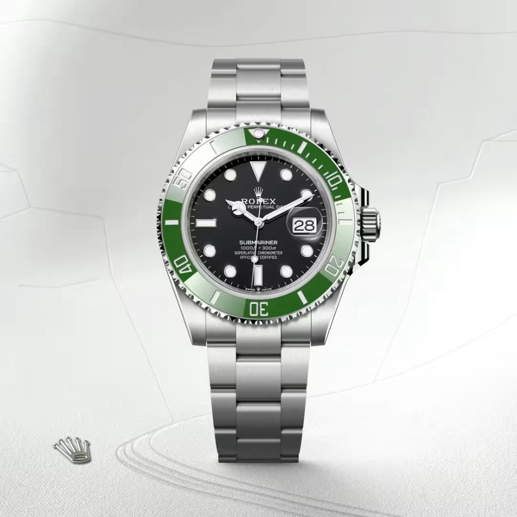 Emerald Bezel Stainless Steel Diver Watch