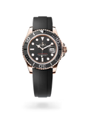 Yacht-Master 40 Everose Gold Black Dial Oysterflex Strap