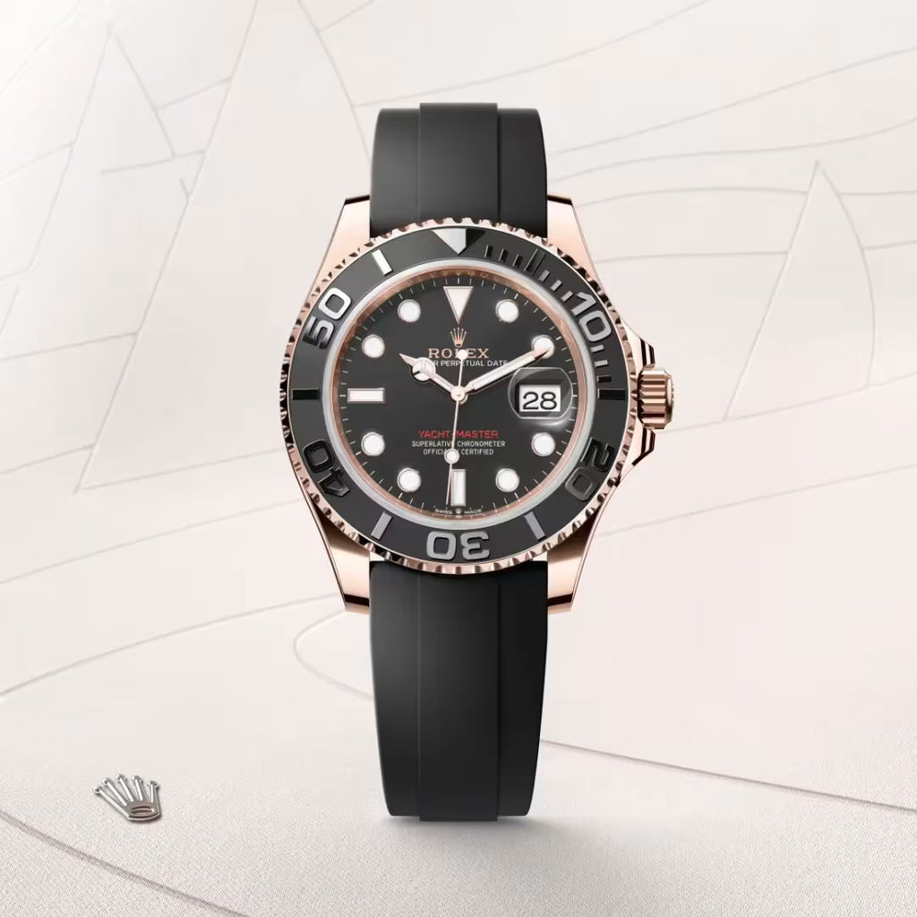 Yacht-Master 40 Everose Gold Black Dial Oysterflex Strap