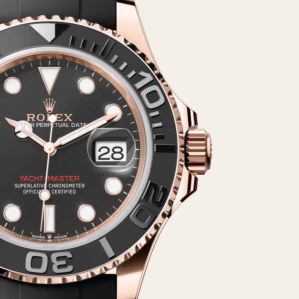 Yacht-Master 40 Everose Gold Black Dial Oysterflex Strap
