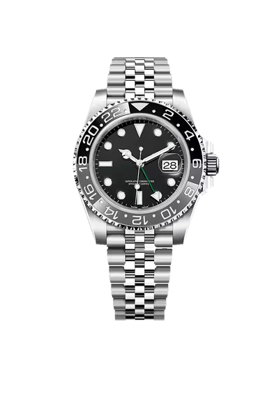 Men's Two-Tone Luxury Sterling Black Watch