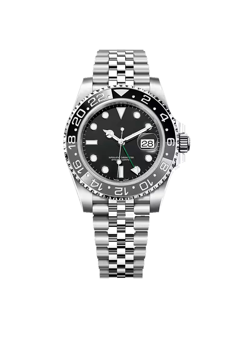 Men's Two-Tone Luxury Sterling Black Watch