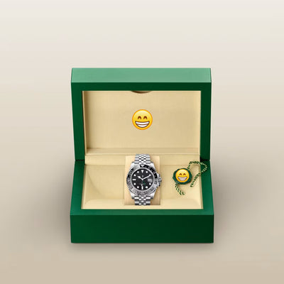 Men's Two-Tone Luxury Sterling Black Watch