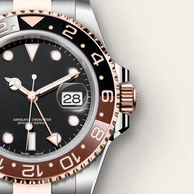 Men's Two-Tone Luxury Rose Gold Horizon Watch