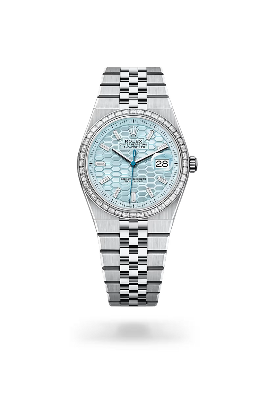 Land-Dweller 36 Arctic Glow Diamond Bezel Watch