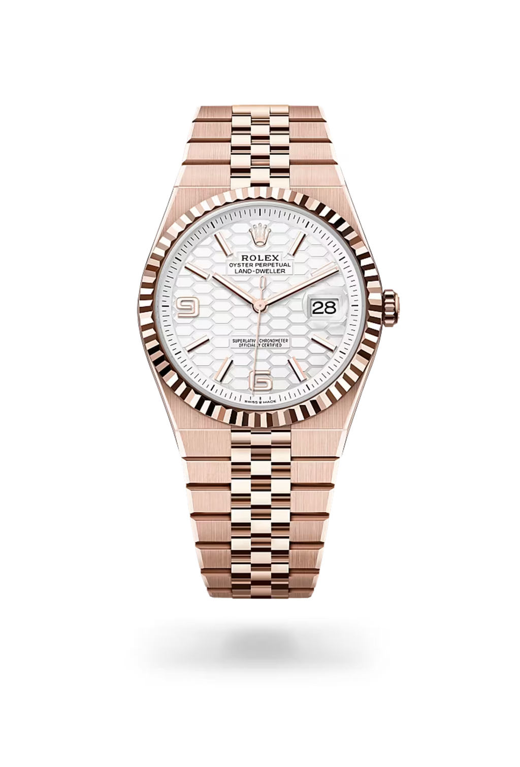 Land-Dweller 40 Everose Gold Classic White Dial Luxury Timepiece