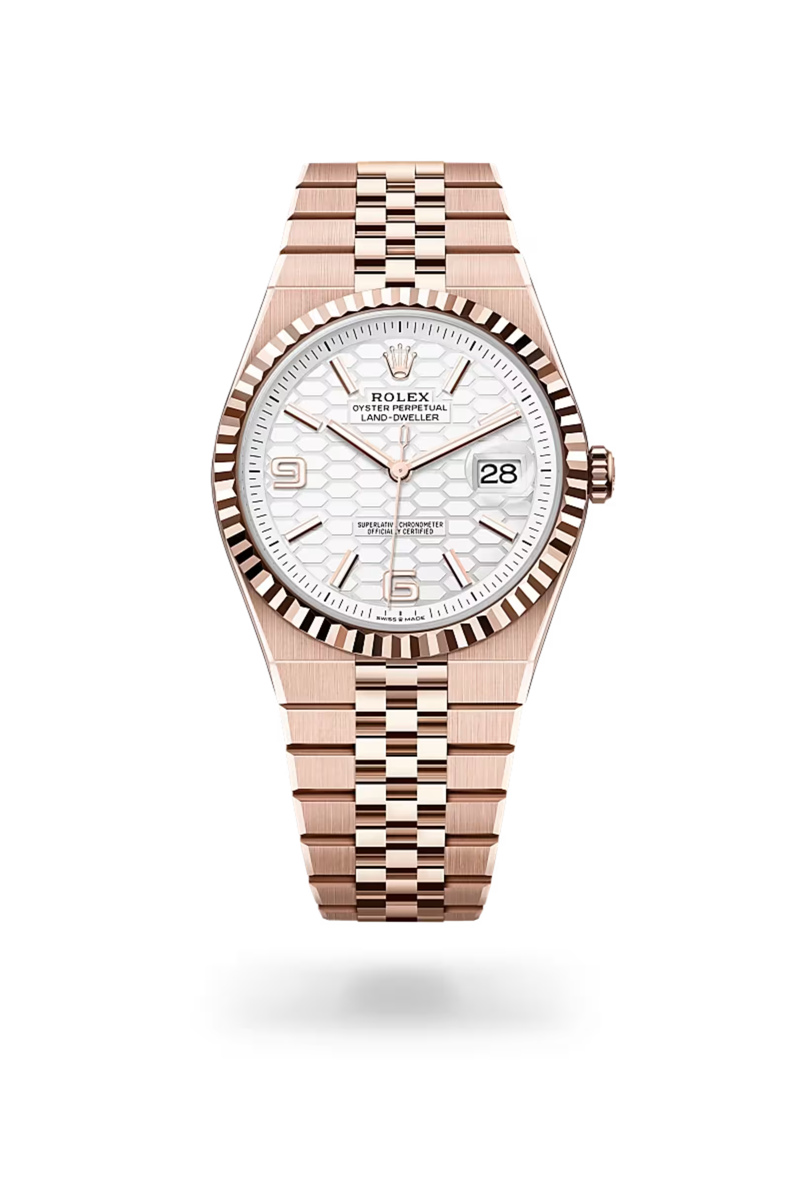 Land-Dweller 40 Everose Gold Classic White Dial Luxury Timepiece