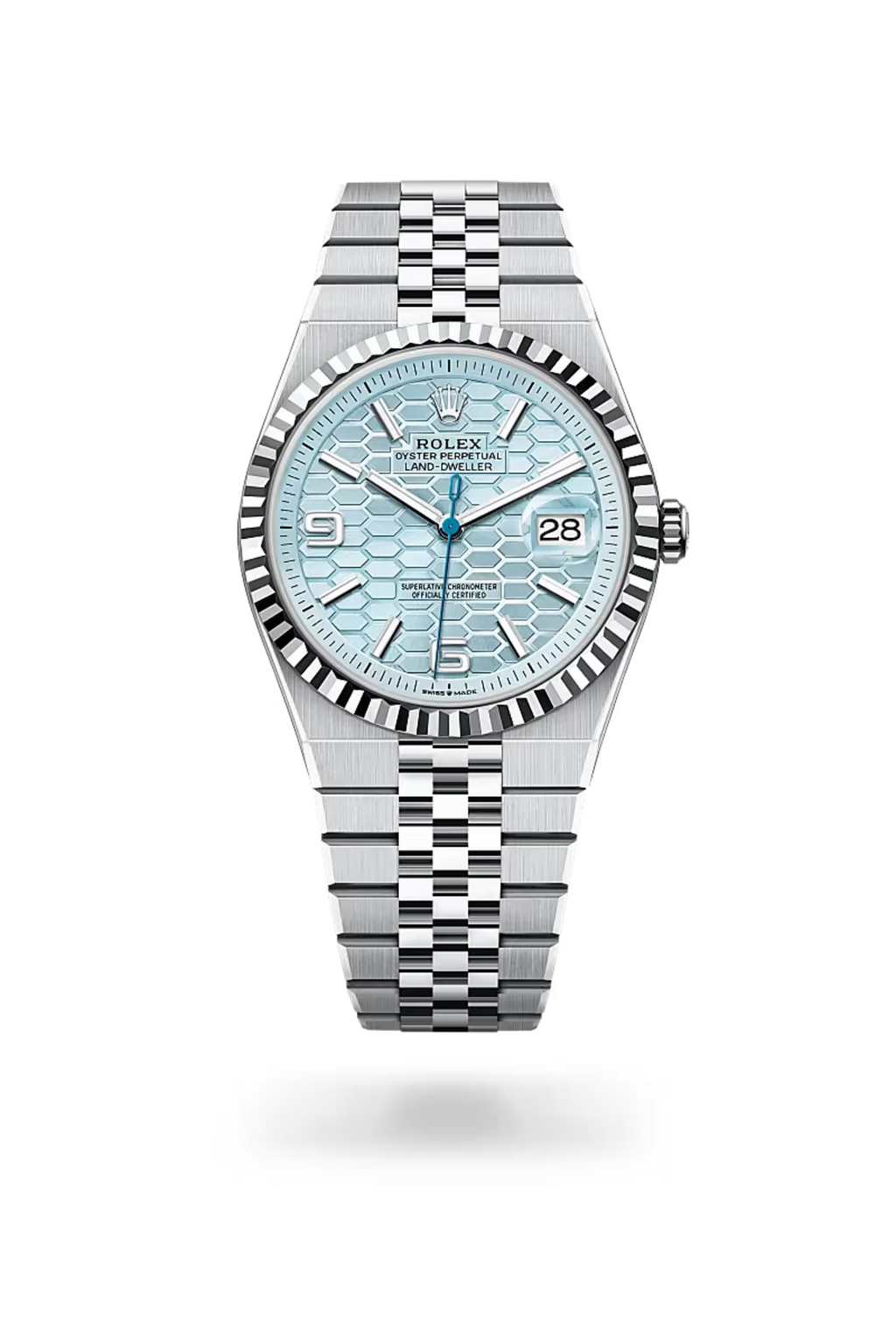 Land-Dweller 40 Light Blue Dial Jubilee Bracelet Luxury Watch