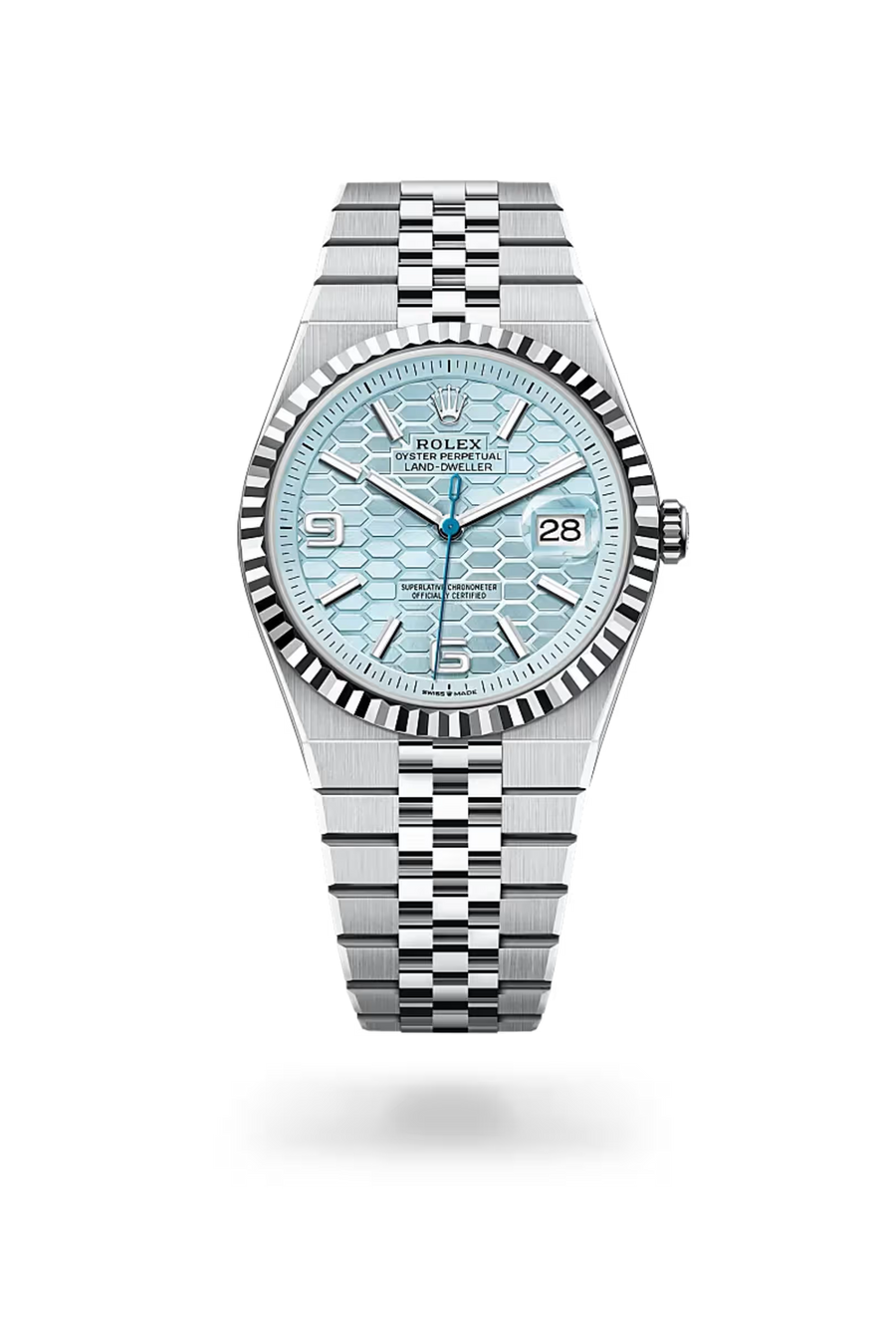 Land-Dweller 40 Light Blue Dial Jubilee Bracelet Luxury Watch