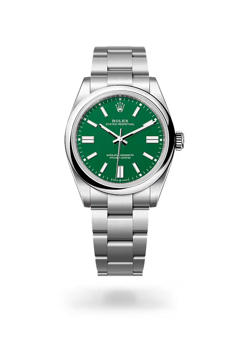 Oyster Perpetual 41 Luxury Green Dial Stainless Steel Men's Watch
