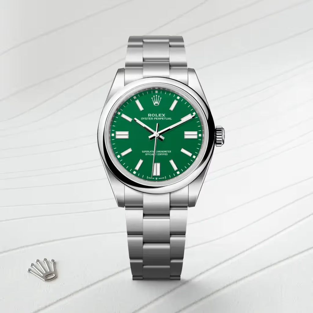 Oyster Perpetual 41 Luxury Green Dial Stainless Steel Men's Watch