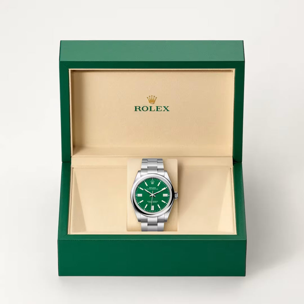 Oyster Perpetual 41 Luxury Green Dial Stainless Steel Men's Watch