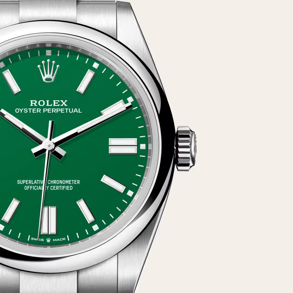 Oyster Perpetual 41 Luxury Green Dial Stainless Steel Men's Watch