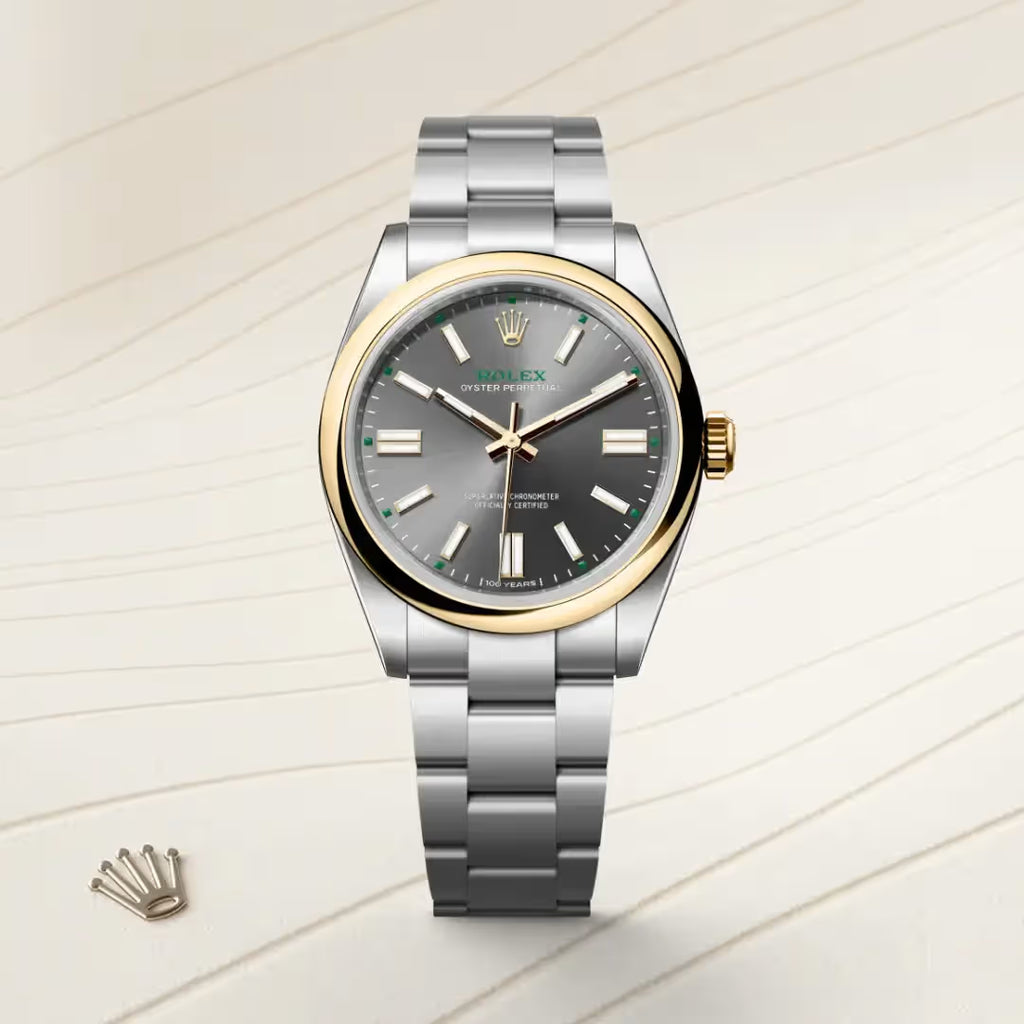 Oyster Perpetual 41 Grey Gold Heritage Stainless Steel Watch