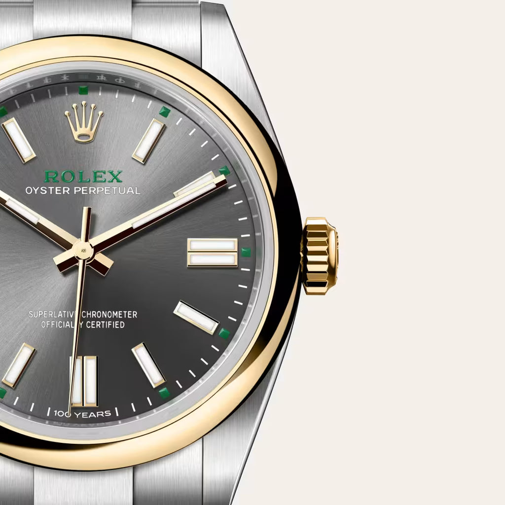 Oyster Perpetual 41 Grey Gold Heritage Stainless Steel Watch