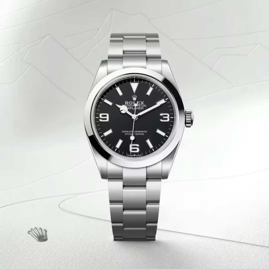 Explorer Smooth Bezel Black Dial