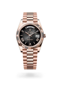 Day-Date 40 Luxury Rose Gold Day-Date Watch with Black Dial
