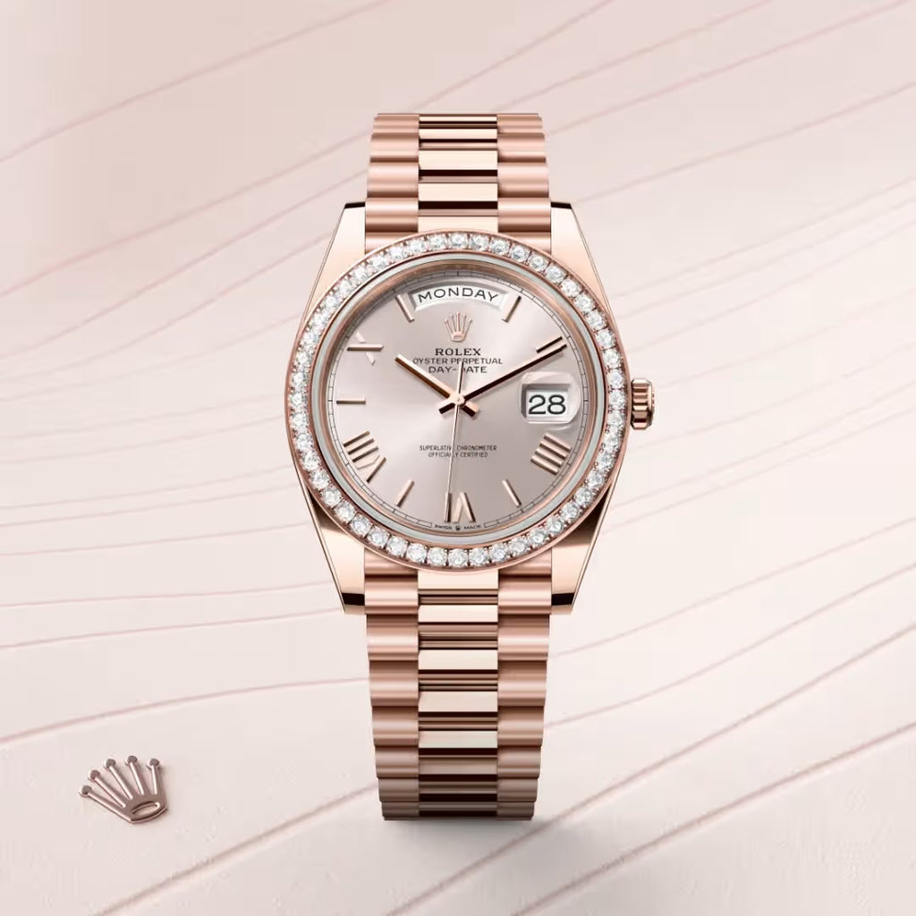 Day-Date 40 Luxury Rose Gold with Diamond Bezel