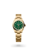 Oyster Perpetual 28 Oyster Perpetual Green Dial Gold Watch