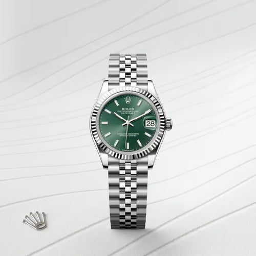 Datejust 31 Green Dial Silver Jubilee Watch