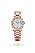 Datejust 31 Rose Gold Mother of Pearl Diamond Watch