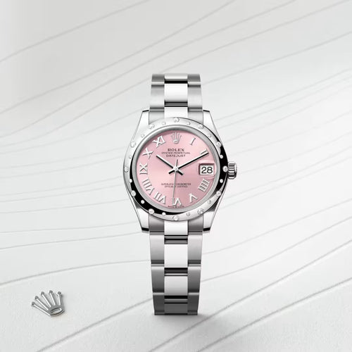 Datejust 31 Pink Roman Dial Silver Watch