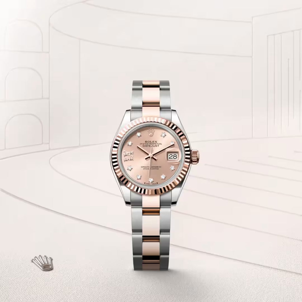 Lady-Datejust 28 Elegant Two-Tone Rose Gold Women’s Watch