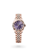 Lady-Datejust Luxury Rose Gold Purple Dial Women’s Watch