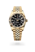 Sky-Dweller Royal Black Dial Gold Watch