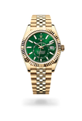 Sky-Dweller Royal Green Dial Gold Watch